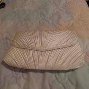 White Satin Evening Purse